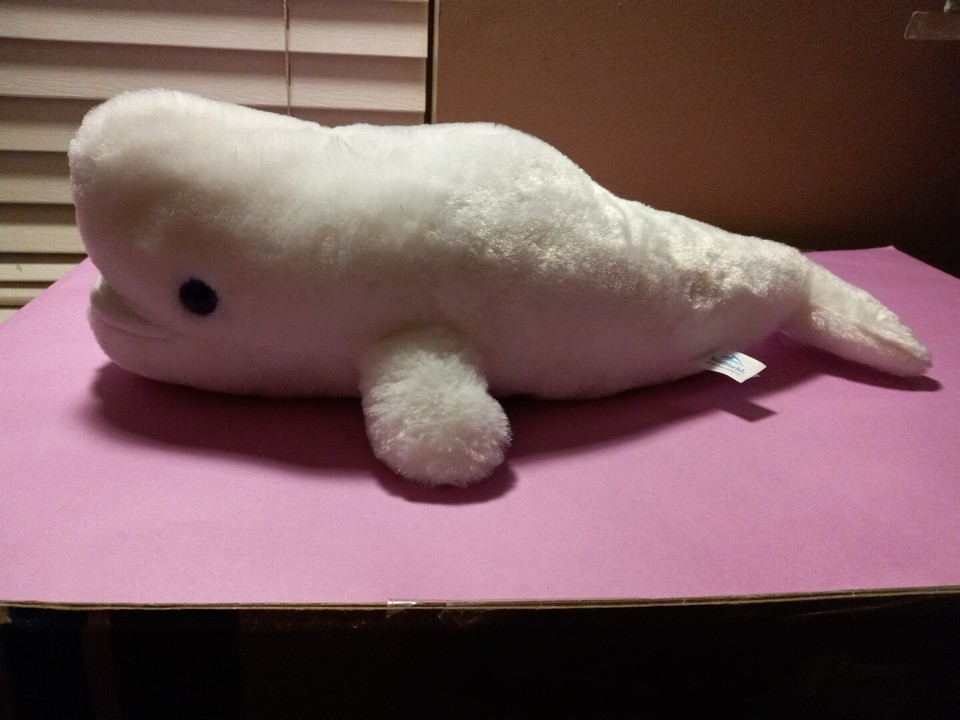 SeaWorld Beluga Whale Plush 16" Stuffed Animal Ocean Souvenir Toy 2022