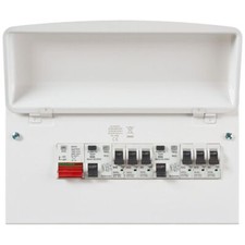 MK Sentry 12 Way Metal Consumer Unit with 100A Switch 2x 63A RCCB and 6x MCBs 