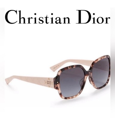 Lady Dior Studs Square Sunglasses In Havana/light Pink