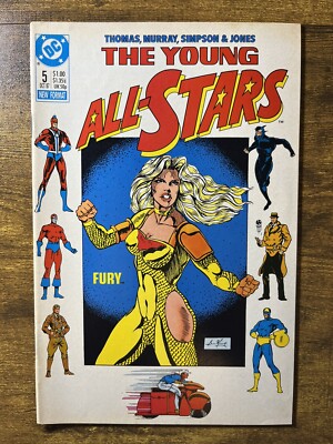 YOUNG ALL-STARS 5 DANN THOMAS STORY FURY BRIAN MURRAY COVER DC COMICS 1987