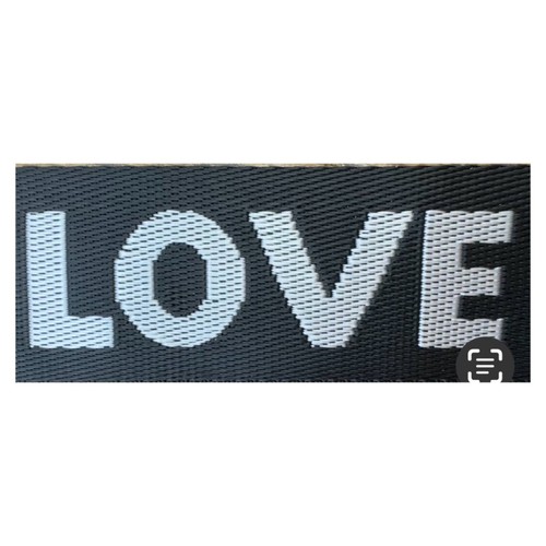 SYDNY SEVEN schwarzer Canvas verstellbarer Riemen LOVE - Bild 5 von 5