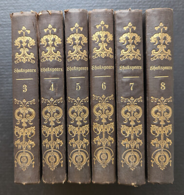 Shakespeare's Dramatic Works in 6 of 9 Volumes Reimer Berlin 1854-55