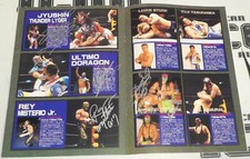 Rey Mysterio Kazushi Sakuraba Jushin Liger + Signed 1996 WAR Program PSA/DNA WWE