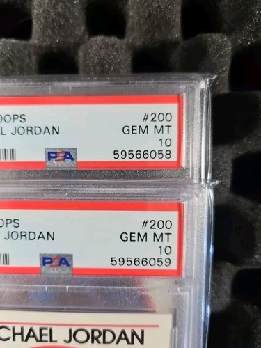 Michael Jordan PSA 10 Gem Mint 1989 Hoops Vintage Iconic Base Sequential Pair🔥 - Picture 3 of 4