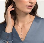 Swarovski Symbolic Y Necklace, Multi-Coloured, Rose Gold Plating 5494357