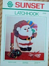 Vintage Santa Latch Hooking Kit by Sunset--Unopened