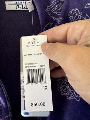 ジョニー NY Laundry Work Out Top 1X Purple | eBay