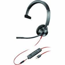 HP Poly 8M3U0AA ABA Blackwire 3310 USB-C Headset TAA Mono - USB Type C - Wired