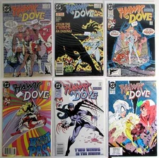 1989 Hawk & Dove Lot 6 #4, 5 Newsstand, 8, 13, 14, 16 DC 2nd Series Comics