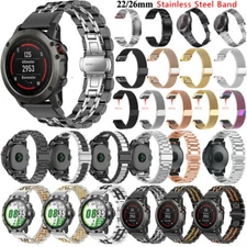 Stainless Metal Quick Watch Band Strap 22/26mm For Garmin Fenix 7X 7 6 6X 5 5X 3