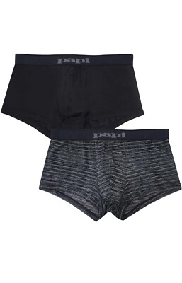 Papi  Men's Large Brazilian Cool Trunk Boxer Briefs 2-Pack ''Comfort Fitting