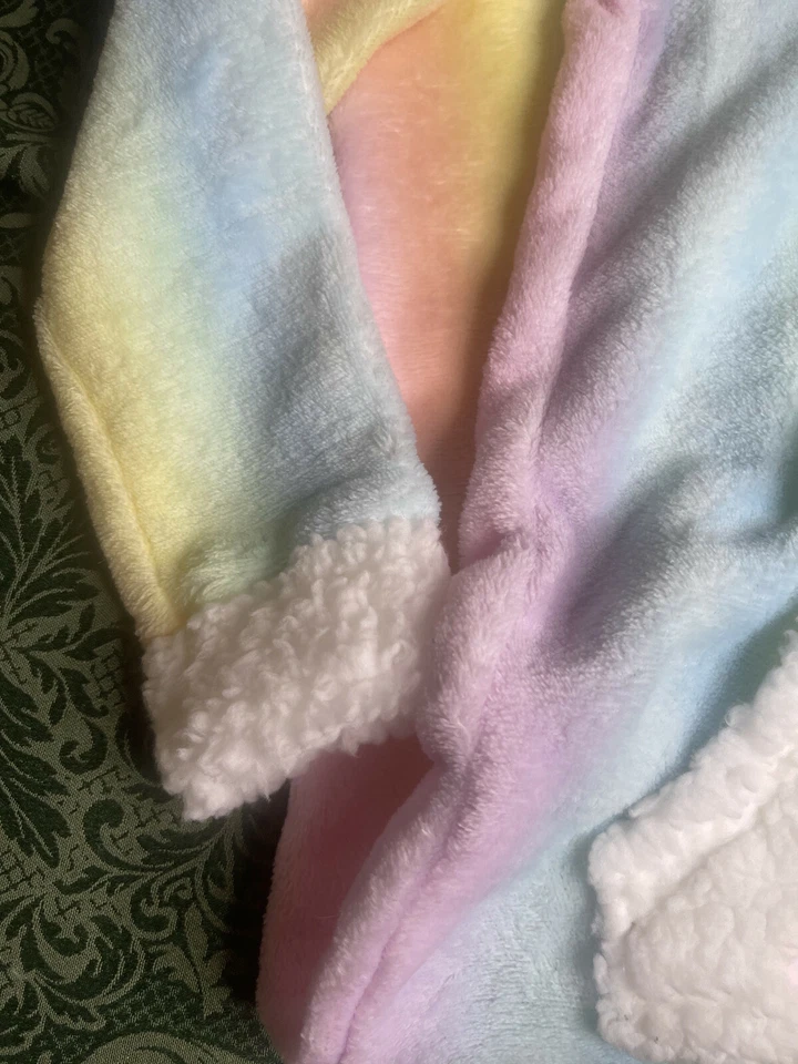 NWT 7 8 MINX unicorn rainbow sleeper fur pajamas birthdays Btween christmas girl - Image 4 of 4