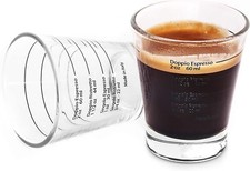 Espresso Shot Glass with Measurement Lines for Barista 2 Oz. 