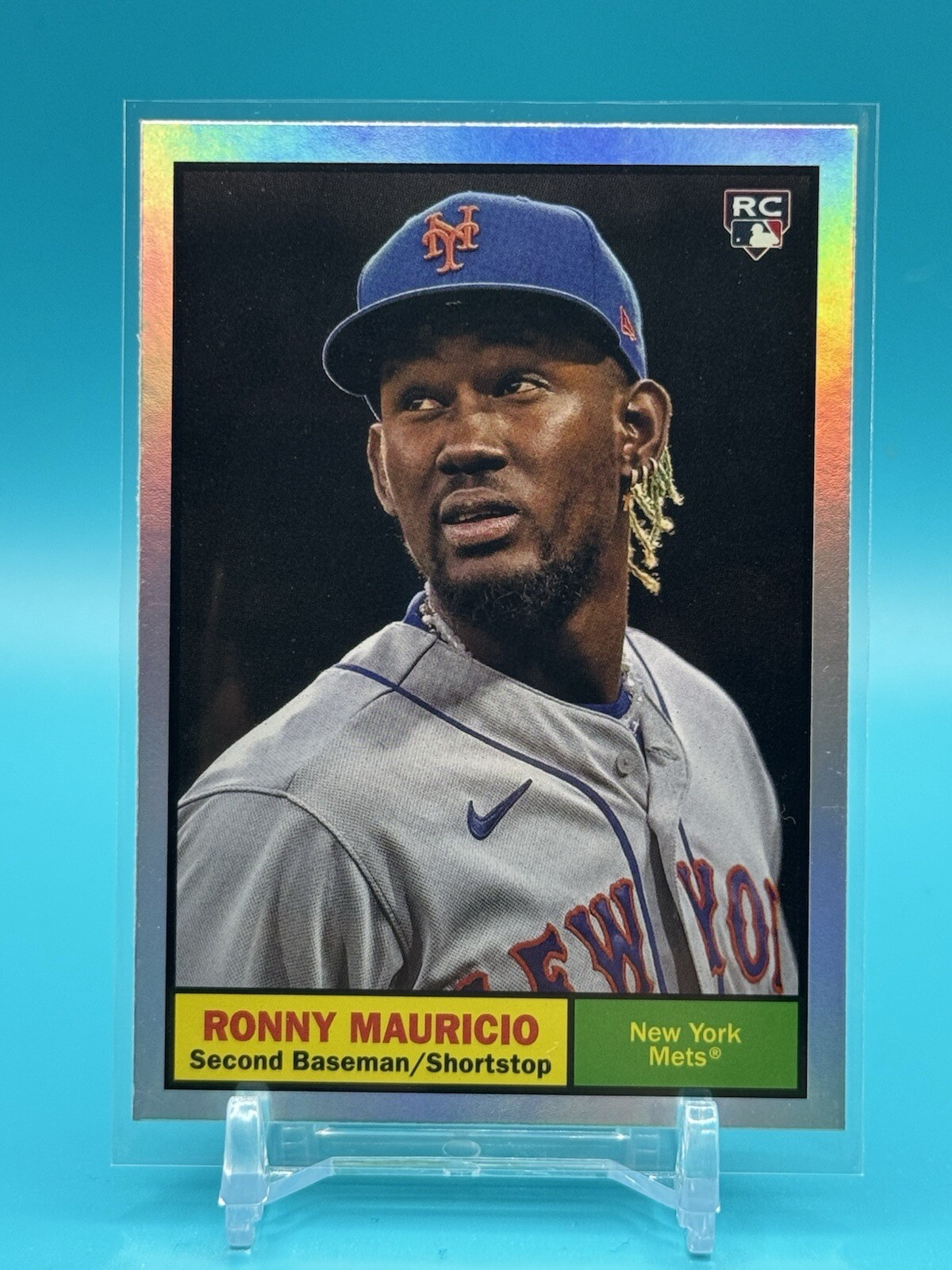 2024 Topps Archives Baseball Ronny Mauricio RC #49 Rainbow Foil /199 Mets Rookie
