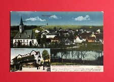 Postcard Saxon Switzerland Rathewalde around 1910 Knights Inn and town view (46694
