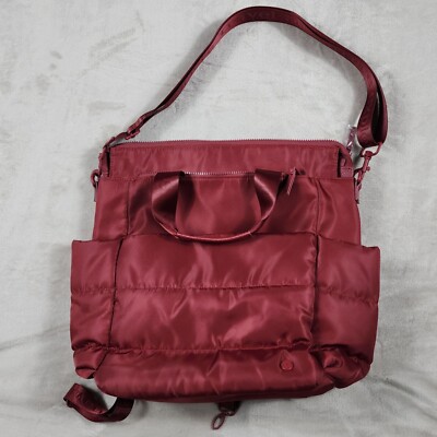 Samantha Brown Tote Backpack Burgundy To Go 3 Ways to Wear Convertible Light