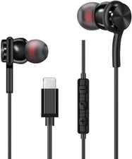 Wired Earphones in Ear Headphones Earbuds for iPhone 13 12/12 1 pack-black