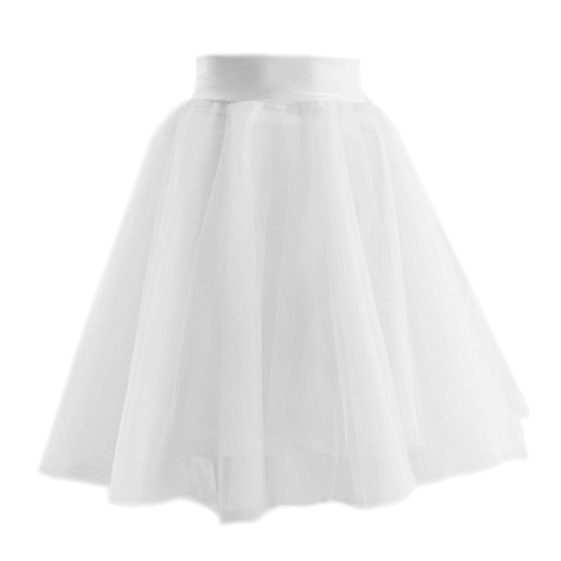 Damas BALLET Romántico TUTU Largo Largo Pull On BLANCO/NEGRO Teatro