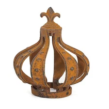 Sungmor Cast Iron Crown Sculpture, Patina Finish with Rustic Accent, Creative...