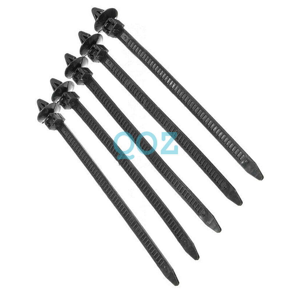 up 120x Push Mount Winged Cable Wire Ties Car Chassis Zip Tie Nylon