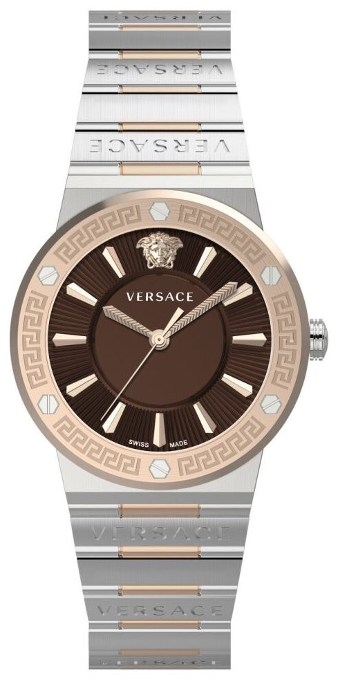Versace Greca Logo VEVH01220 Womens Quartz Watch with Gold-Tone Stainless Steel
