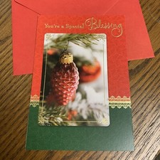 Merry Christmas Your A Special Blessing 5"x7" Religious Hallmark Greeting Card