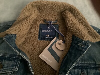 BLEND - Denim Jacket - mit Fell-Herren Gr. M / Neu !