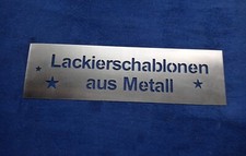 Lackierschablone - Malerschablone - aus 1 mm Aluminium personalisiert