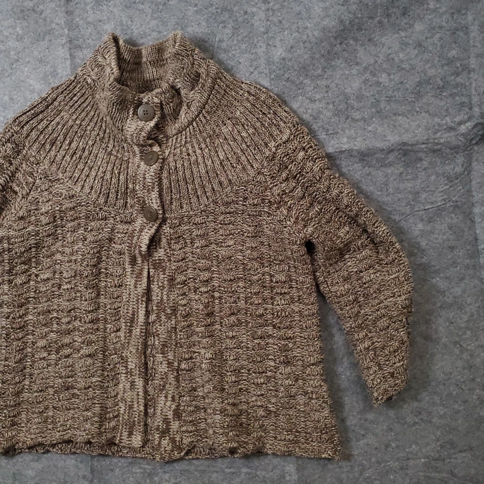 Leo & Nicole длинным рукавом вязаный свитер женщин капот шеи коричневый размер XL большого размера - Изображение 3 из 4