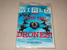 HERE COME THE DRONES FLYING ROBOTS July 2012 WIRED MAGAZINE NEW PARTIALLY SEALED