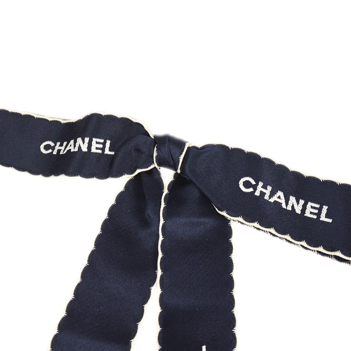 Chanel Bow Brooch Pin Dark Navy 89911 | eBay
