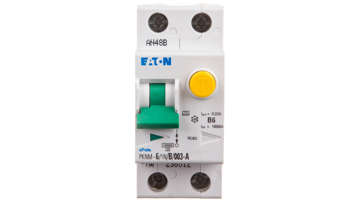 Residual current circuit breaker 2P 6A B 0.03A type A PKNM 6 / 1N / B / 0 /T2UK