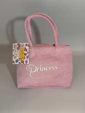 NWT HTF Girls Pink Princess Ribbed Fabric Purse. Party/favor/Gift/Tea Party