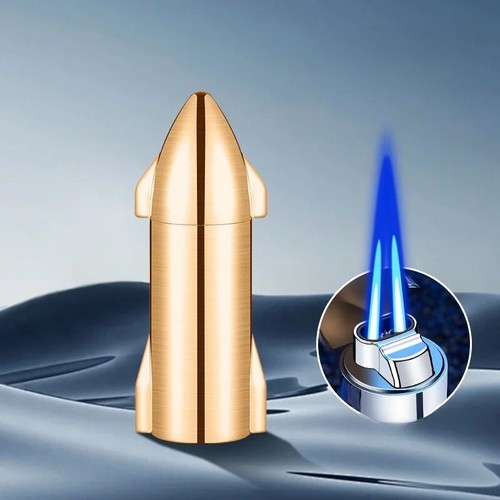 Butane Gas Lighter Metal Outdoor Windproof Blue Flame Jet Turbine Torch Lighter - Picture 3 of 10