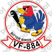 STICKER USN VF 884 BITTER BIRDS