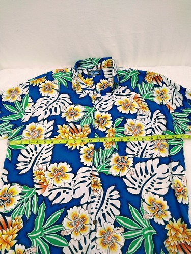 Blue Sky Handmade Soft Lightweight Rayon Men's Button Down Hawaiian Shirt Sz L - Picture 5 of 7