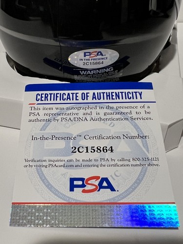 MORTEN ANDERSEN HOF 2017 Signed Autographed Auto Atlanta Falcons Mini Helmet PSA - Picture 3 of 3