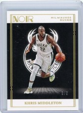 2020-21 Panini Noir Basketball Association Edition Holo Gold #48 Khris Middleton