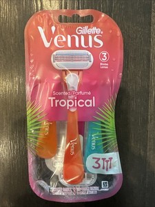 Gillette Venus Tropical Disposable Razors Scented 3 Blades Ergonomic 3 Pack