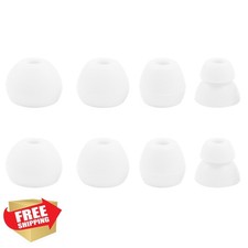4 Pairs White Replacement Eartips for Powerbeats Pro S/M/L