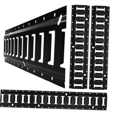 2' E Track Tie Down Rail Kit, 4 Pack, E Track Rails, Black Coated 2Ft - 4pcs