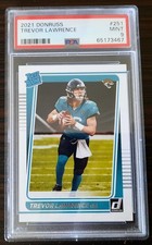Trevor Lawrence 2021 Panini Donruss Rookie Card RC PSA 9 #251. rookie card picture