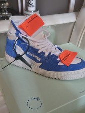 Off-White Virgil Abloh Off Court High Top Sneakers White Blue  Size 42 9 Italy
