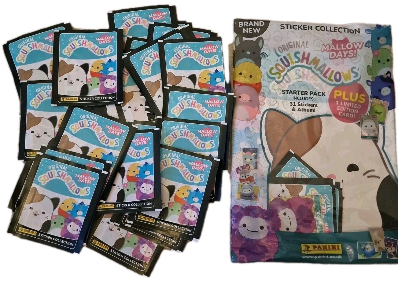 Panini Original Squishmallows Stickers Collection 36 packs + starter pack(album)