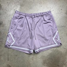 Nike Air Jordan Essentials Diamond Mesh Basketball Shorts Men 2XL Baggy Fog Plum