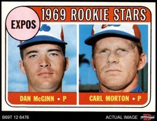 1969 Topps #646 Carl Morton / Dan McGinn Expos RCs RC 8 - NM/MT