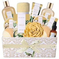 Spa Gift Baskets for Women, Luxetique Spa Kit for Women, 12pcs Vanilla Bath a...