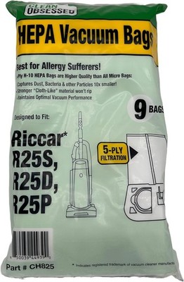 Clean Obsessed Replacement 5 Ply H 10 Bags for Riccar R25S R25D R25P Models