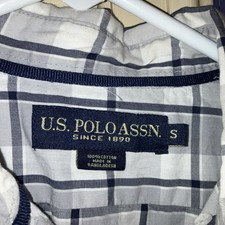 POLO US Button Down Long Sleeve SZ Small Blue Grey Stripes