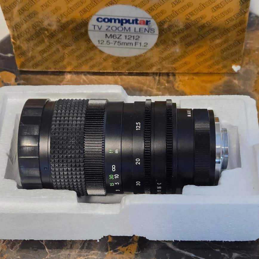Computar TV Zoom Lens M6Z 1212 12.5-75mm F1.2 with Lens Cover - Made in Japan - Image 4 of 4